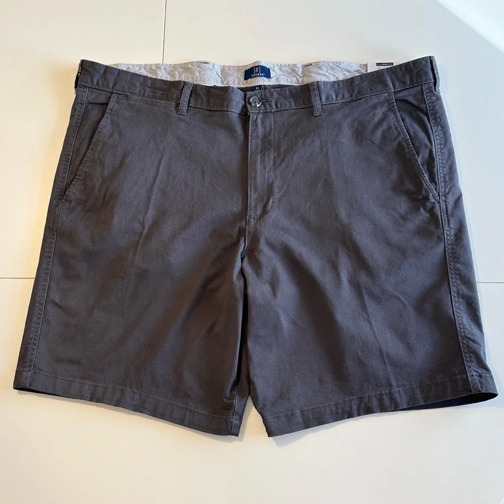 George Big Men’s Stretch Cotton Blend Twill Flat Front Shorts, 9” Inseam - Picture 3 of 11